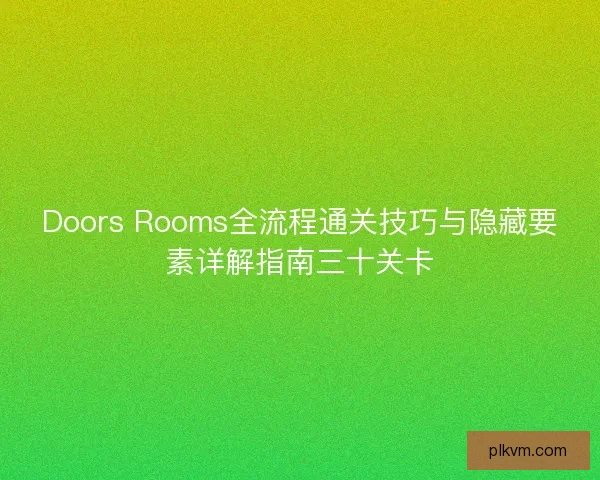 Doors Rooms全流程通关技巧与隐藏要素详解指南三十关卡