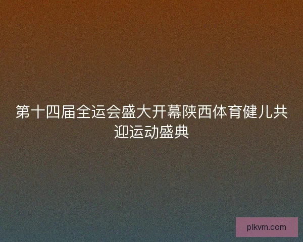 第十四届全运会盛大开幕陕西体育健儿共迎运动盛典